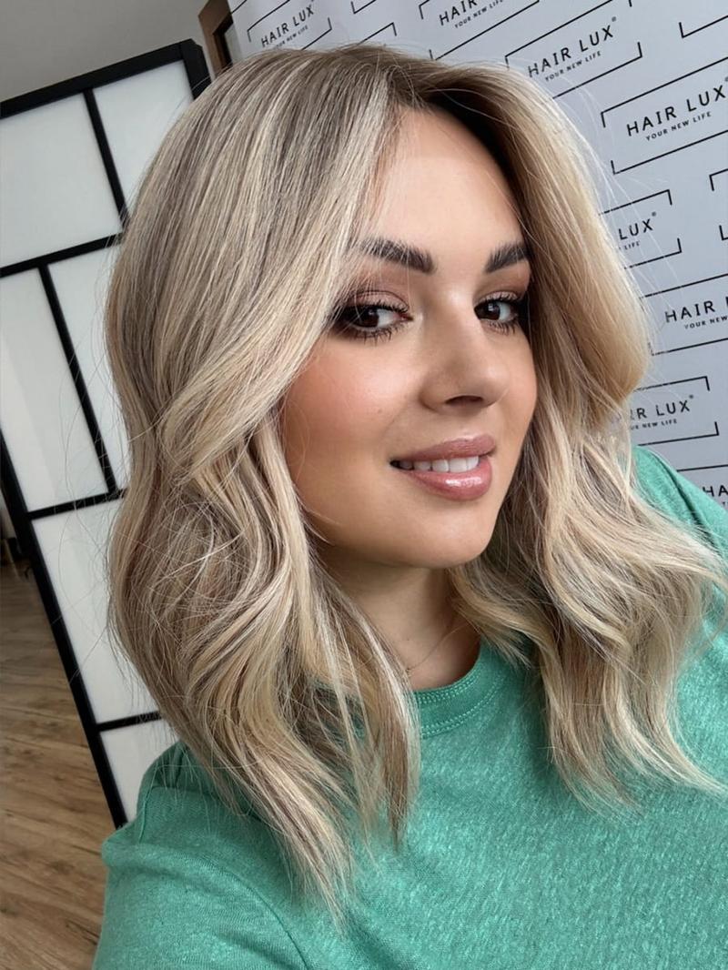 Pasemka na ciemnych włosach